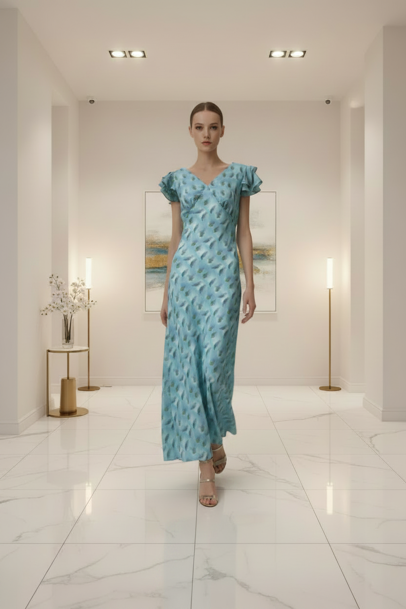 aqua v neck midi dress Aqua V-neck Ponte Midi Dress