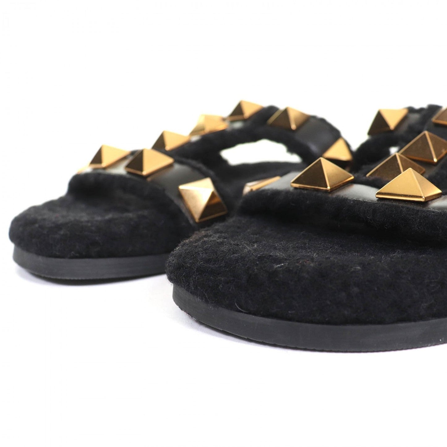 VALENTINO GARAVANI – Sandals – Leather Black – Size Euro 39 –