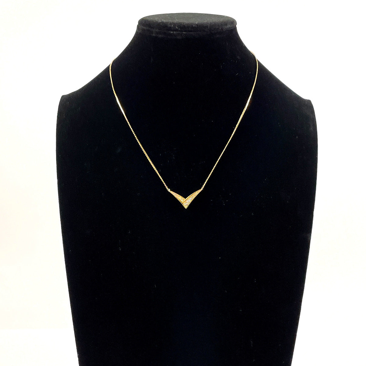 Christian Dior Vintage V-Shaped Pendant Necklace