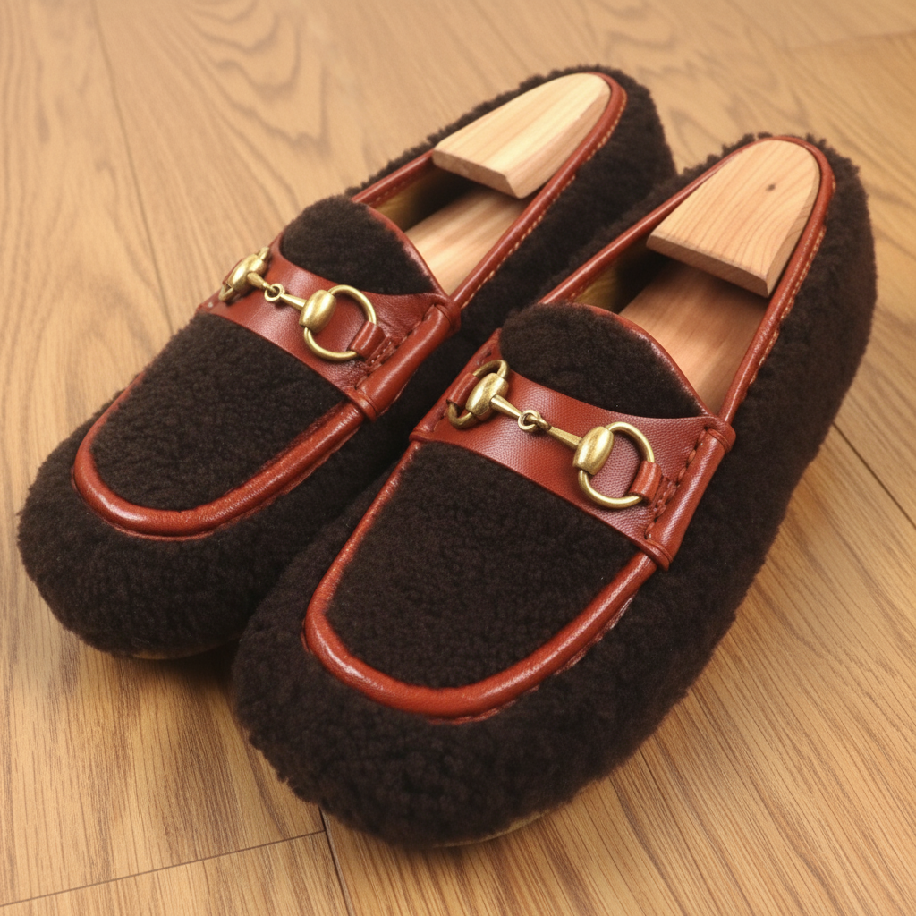 GUCCI Loafers Boa & Leather Size 6 100% Authentic ✨ Like-New / Unused Pre-Owned Condition ~28% Off MSRP