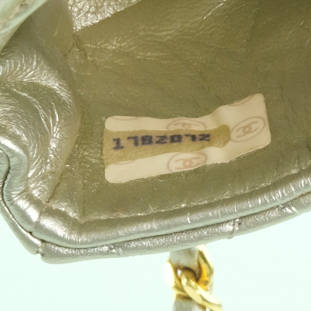 Chanel Chain Pochette Micro Line Calfskin Silver 100% Authentic ✨Very Good Pre-Owned Condition ~25% off MSRP