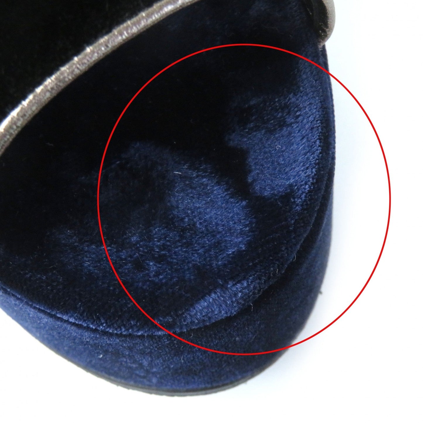 HERMÈS Violetta Ankle Strap Chunky Heel Sandals in Navy Velor, Size 36