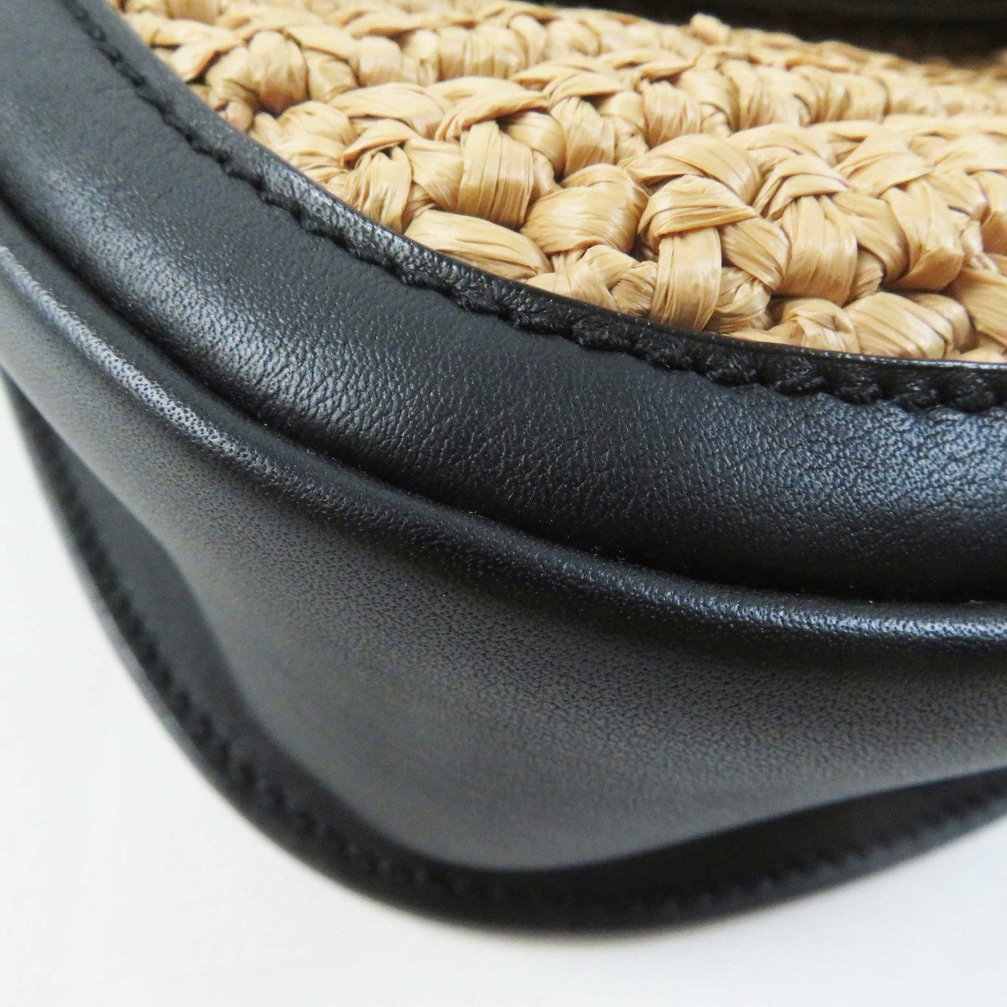 SAINT LAURENT – Kaia Shoulder Bag – Natural Raffia & Black Leather – Italy – 100% Authentic Previously Owned Pristine Condition ~39% Off MSRP