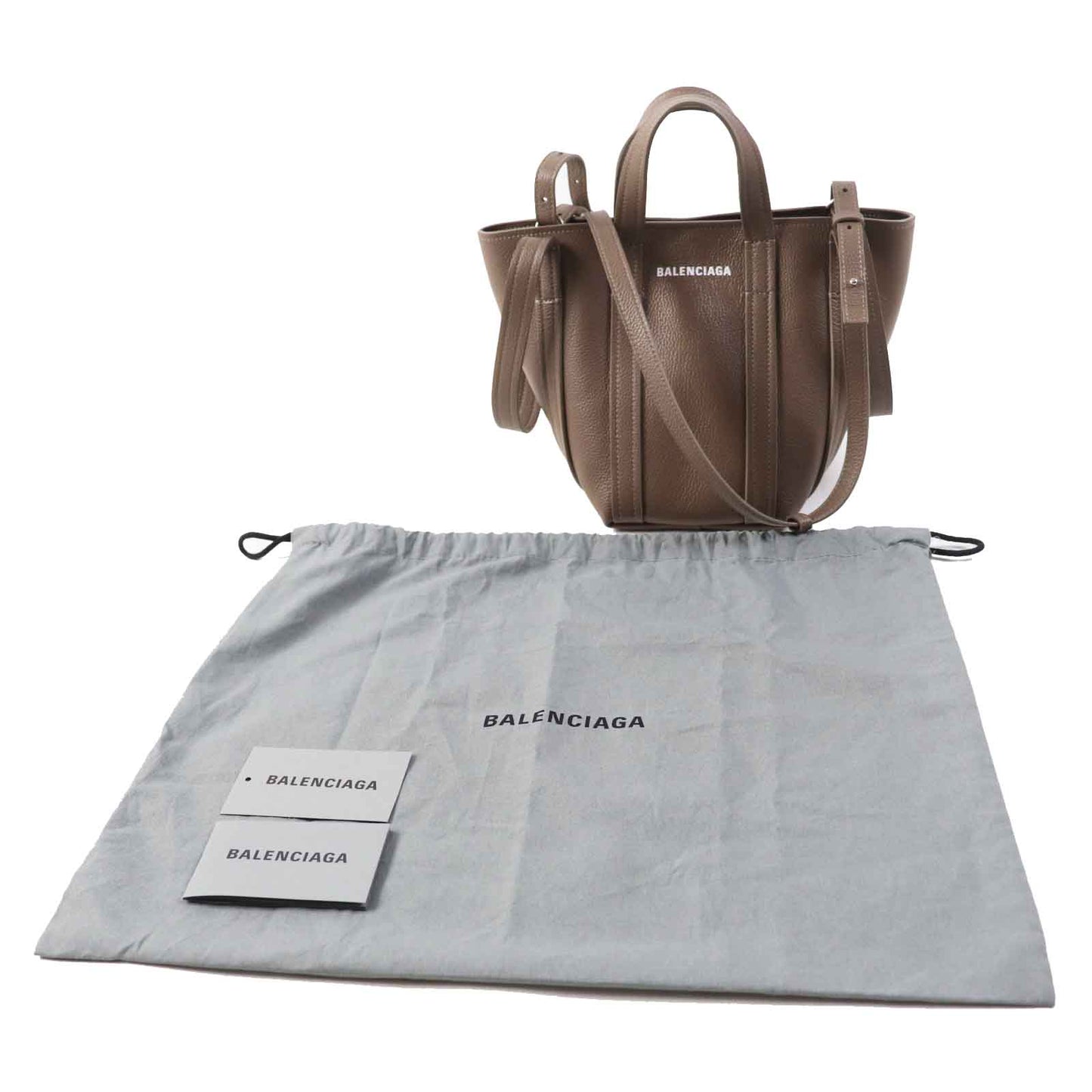 BALENCIAGA 2020s Everyday XS North South 2020s Tote Bag in Brown Leather –Silver-tone Hardware