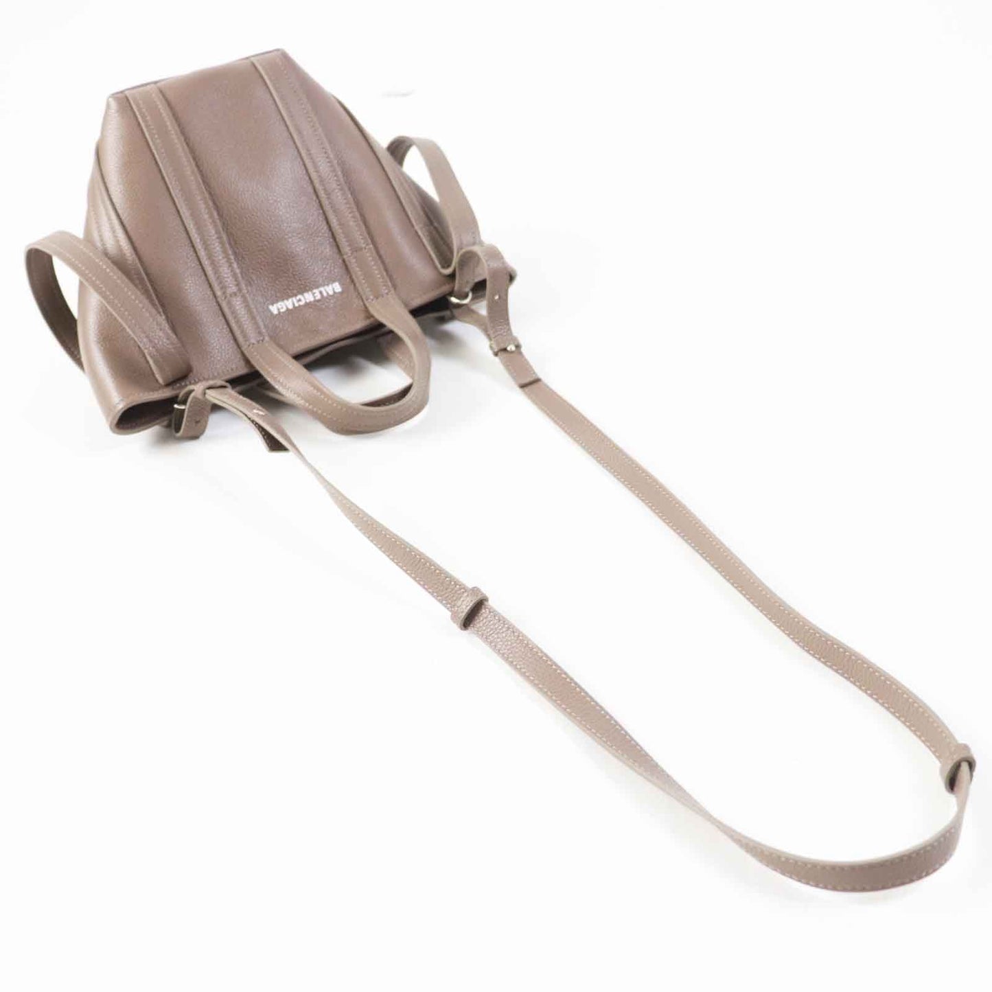 BALENCIAGA 2020s Everyday XS North South 2020s Tote Bag in Brown Leather –Silver-tone Hardware