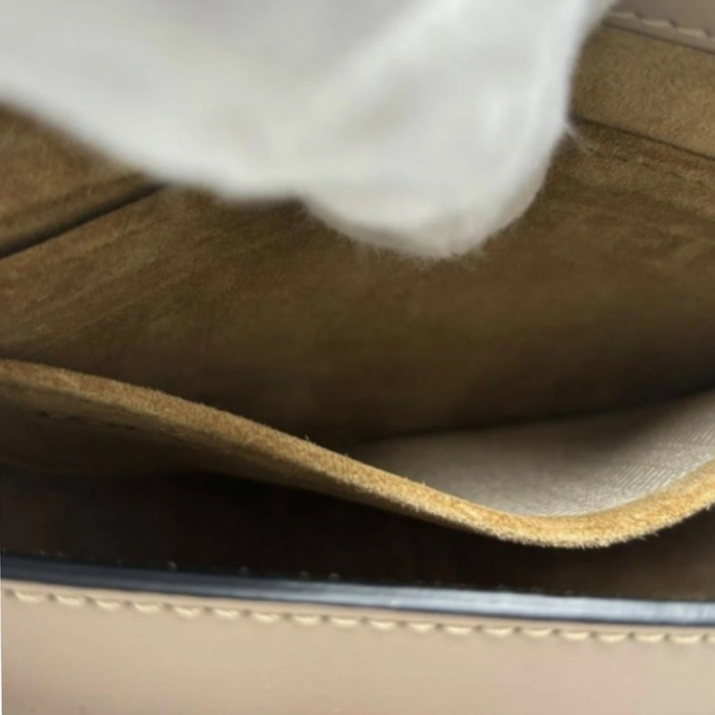 LOEWE Gate Dual Mini Beige Leather Bag Previously Loved Authentic