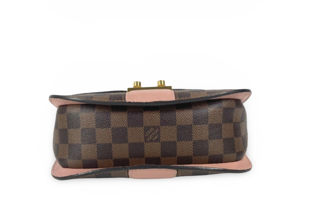 LOUIS VUITTON Damier White W Chain Shoulder Bag in Pink & Brown Damier Canvas –Authentic Previously Owned