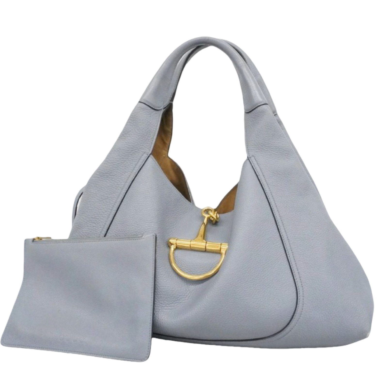 GUCCI Soft Bit Blue Leather Shoulder Bag | Pre-Owned Authentic