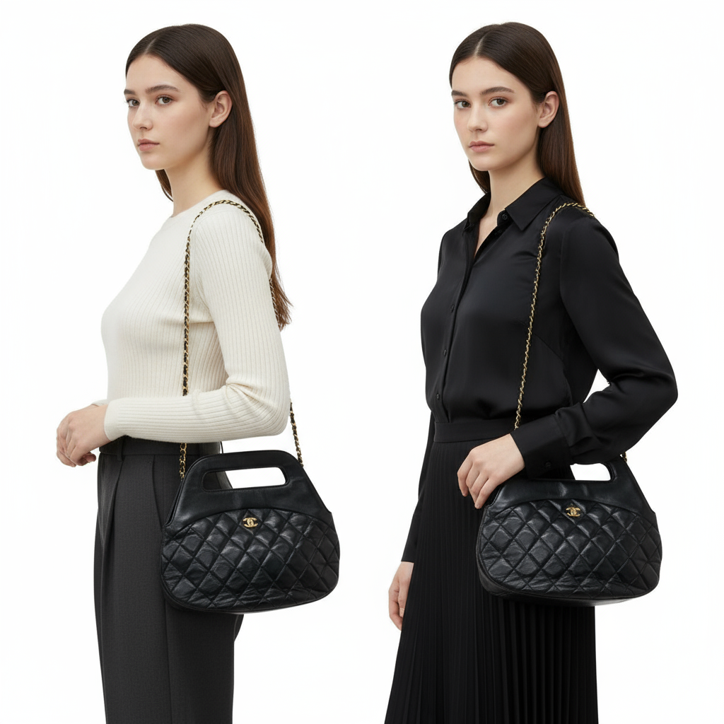 CHANEL Matelassée COCO Mark – 1st Series – Karl Lagerfeld Era – 1989–1991 – 100% Authentic  LP✨Very good Pre-Owned vintage condition