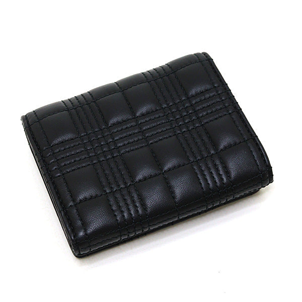 BURBERRY – Compact Tri-Fold Wallet – Black Leather 100% Authentic ✨Previously Owned Near-Mint Condition ~34% Off MSRP