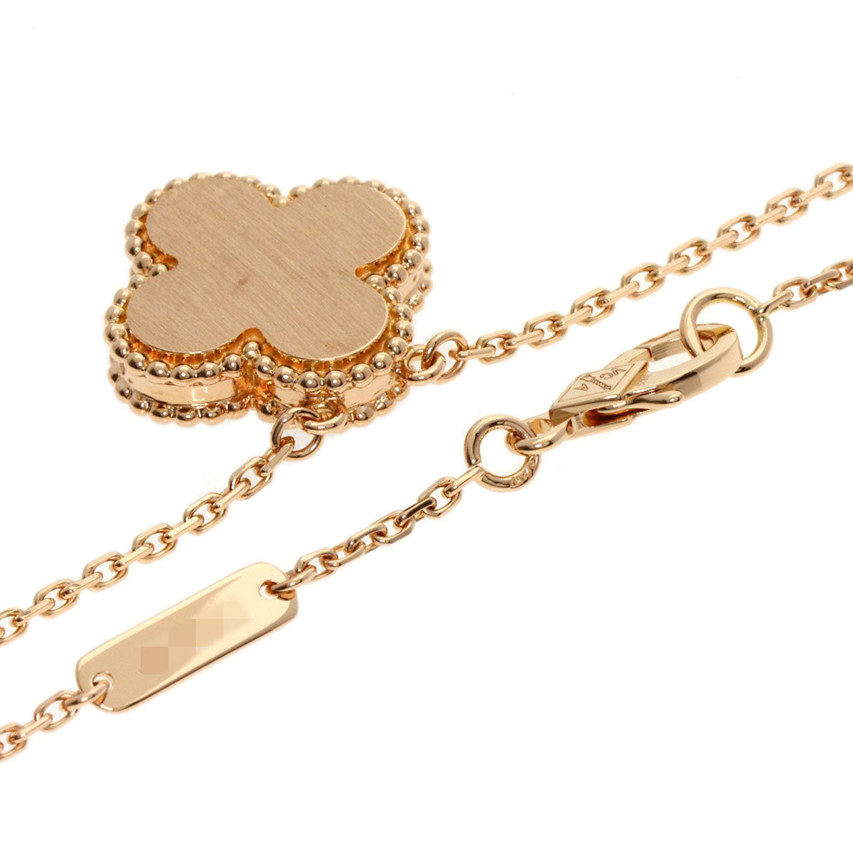 VAN CLEEF & ARPELS Vintage Alhambra Bullseye Diamond Necklace – 18K Pink Gold