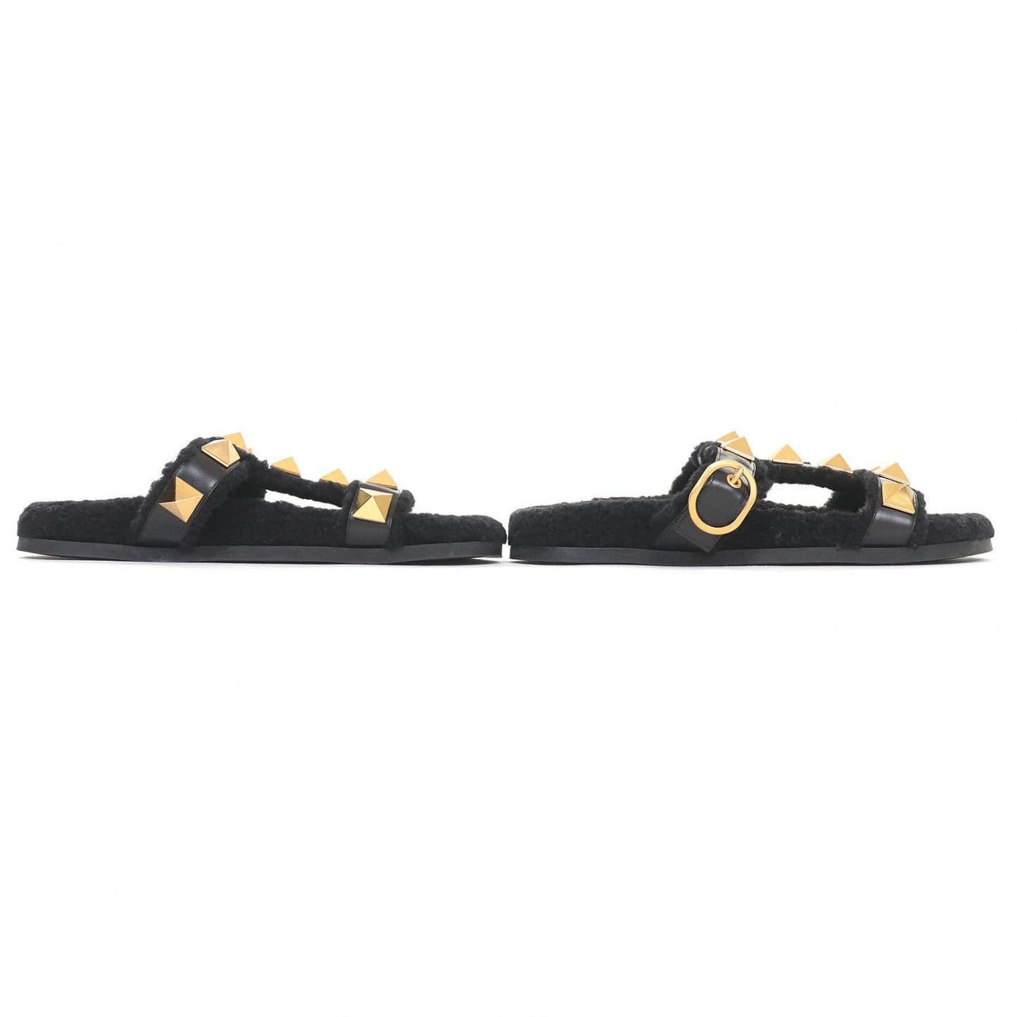 VALENTINO GARAVANI – Sandals – Leather Black  – Size Euro 39 –