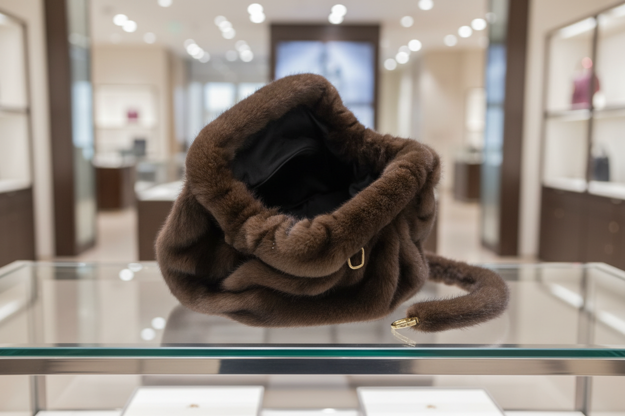 Plush Ruched Shoulder Bag | Soft Faux Fur Clutch Crossbody for Women