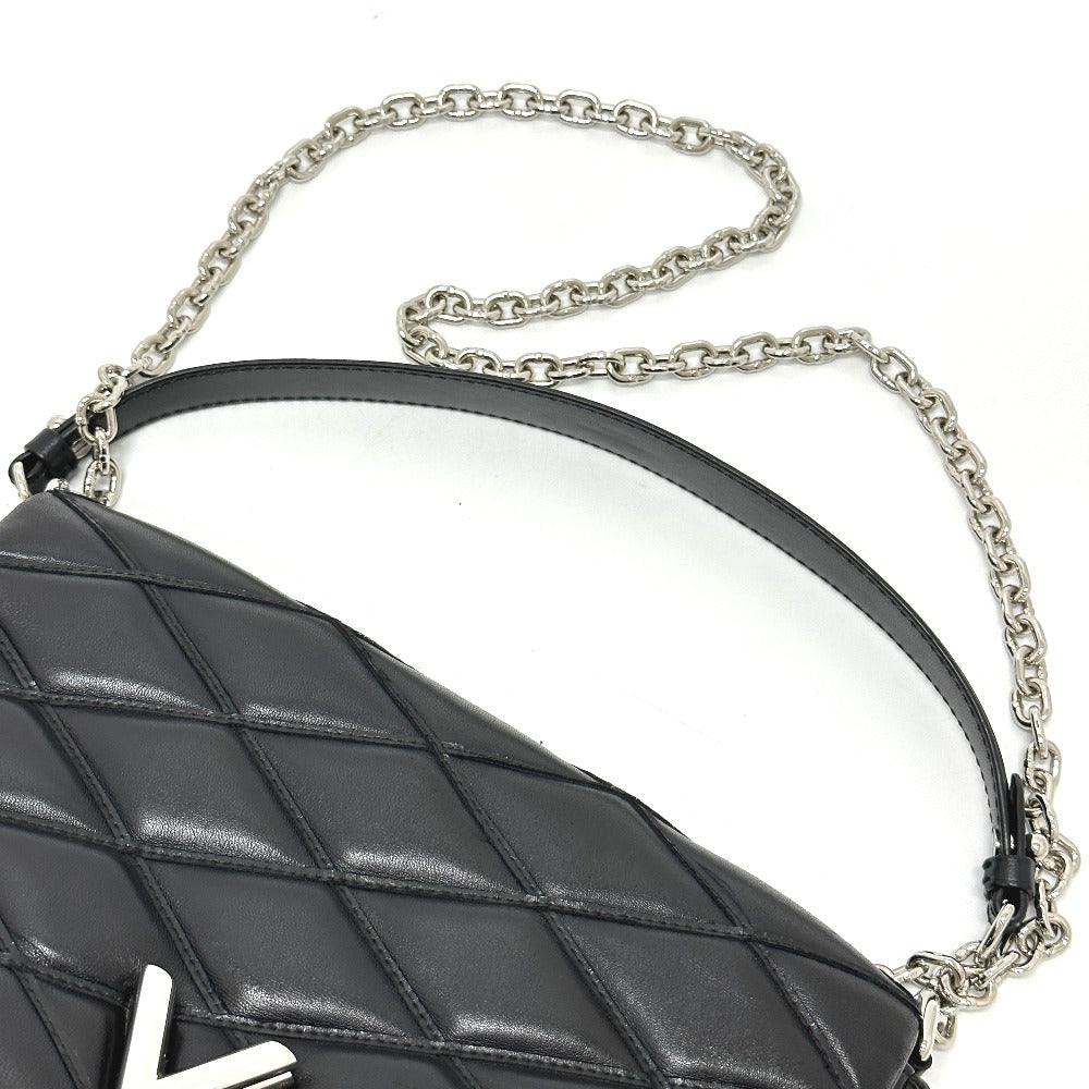 LOUIS VUITTON– Martage Quilted Black Quilted Calfskin Leather with Silver-tone Hardware