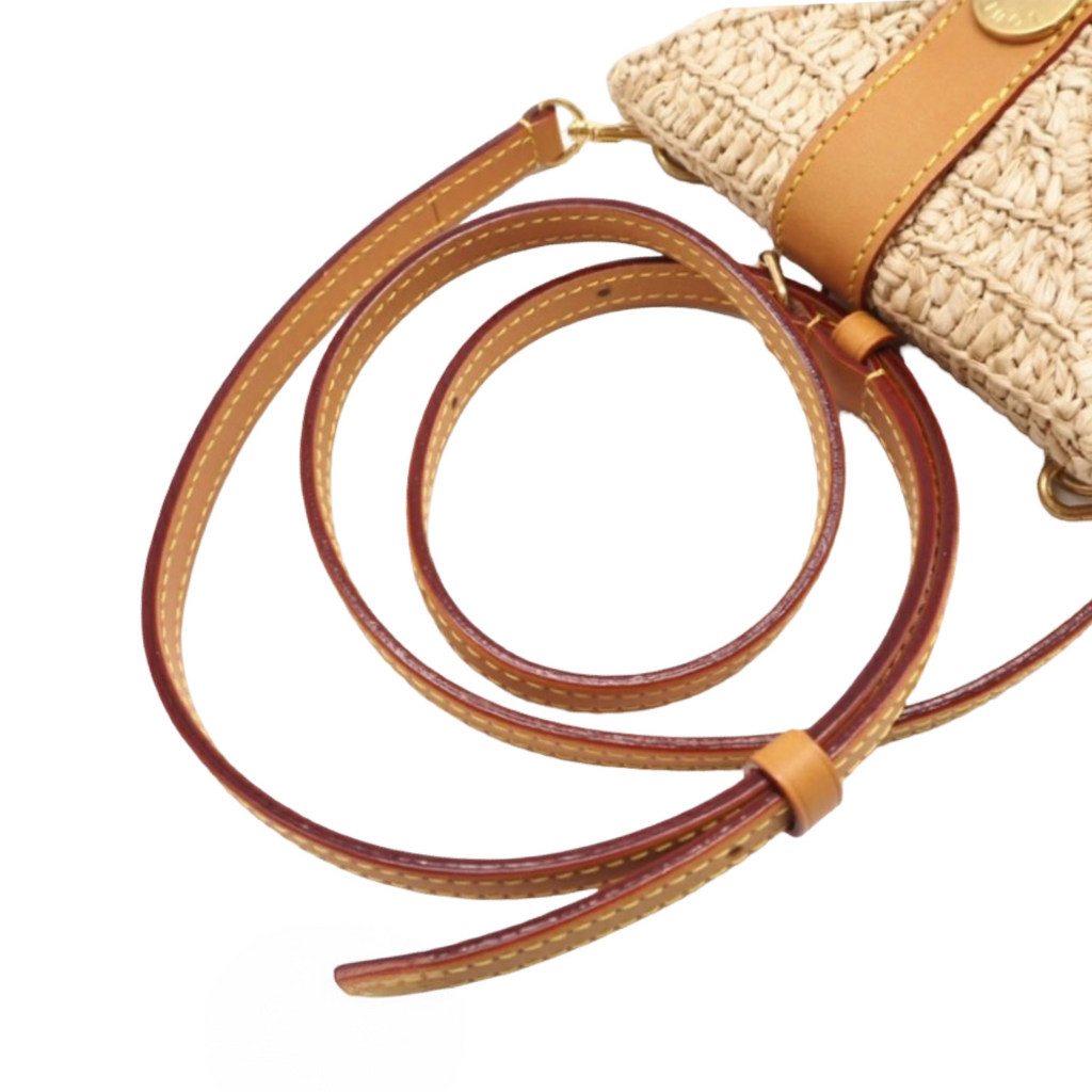Louis Vuitton Envelope Pouch Raffia Bag Authentic Previously Owned