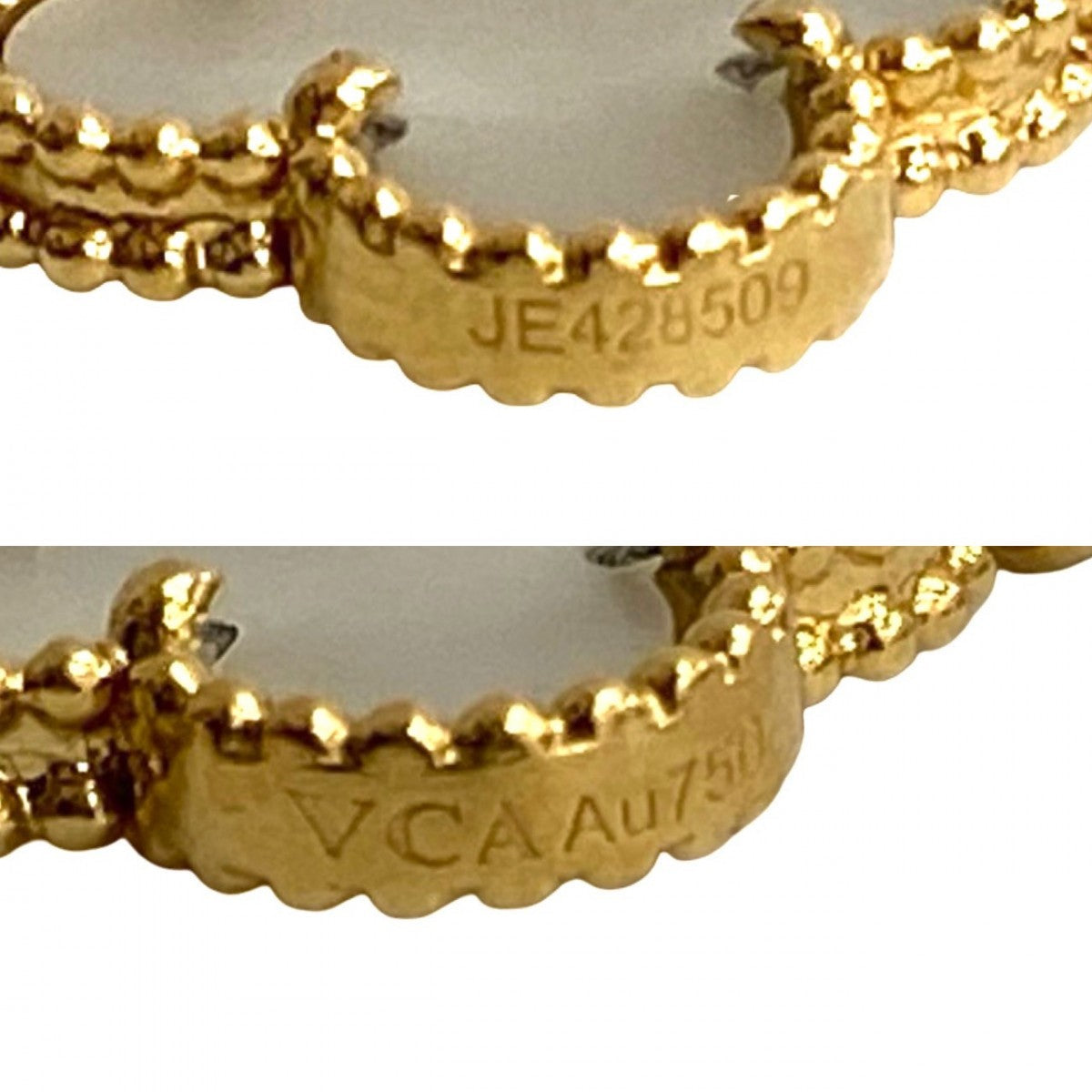 VAN CLEEF & ARPELS – Vintage Alhambra Bracelet – 18K Yellow Gold & White Mother-of-Pearl