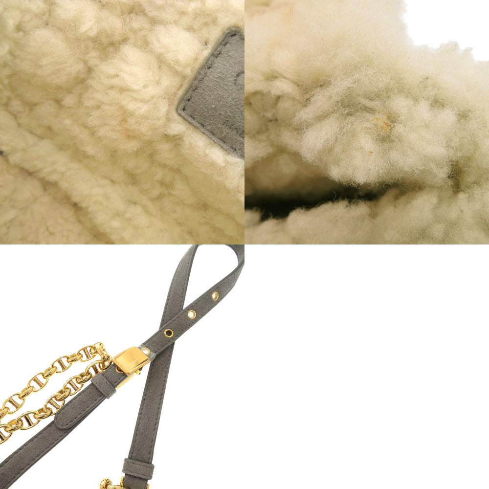 Christian Dior  – Caro Chain Gray Mouton & Suede – 100% Authentic ✨ Very Good Pre-Owned Condition ~ 27% off MSRP