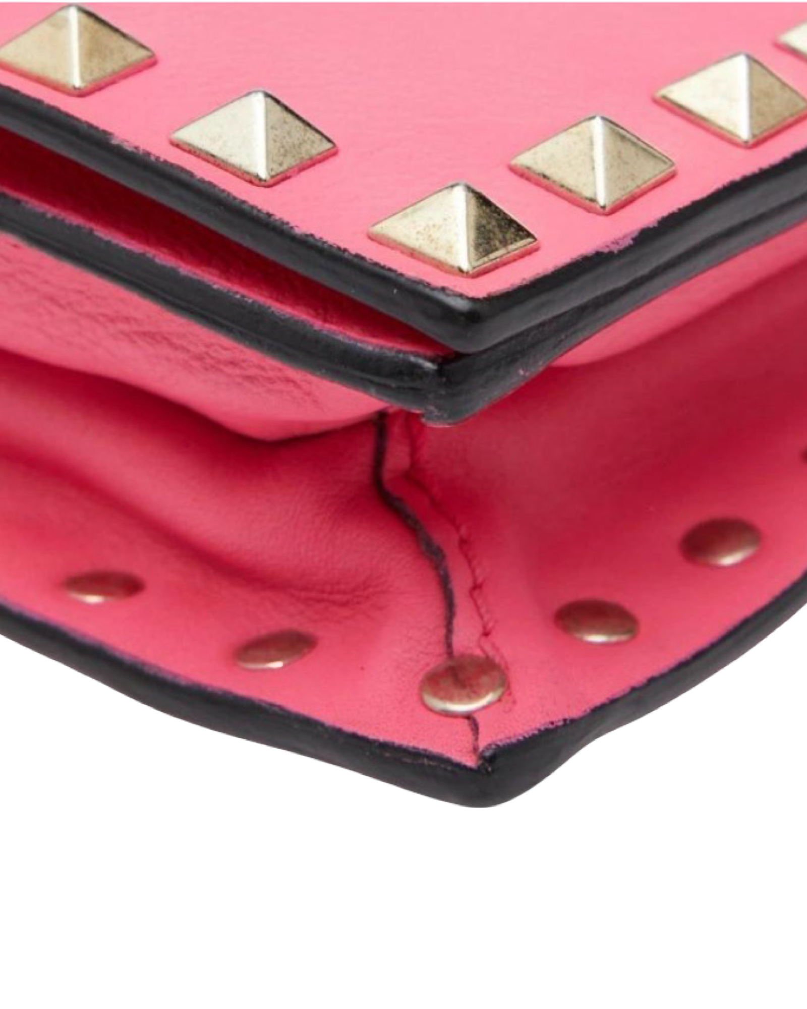 Valentino Garavani Rockstud Pink Leather Crossbody Shoulder Bag |Previously Owned Authentic