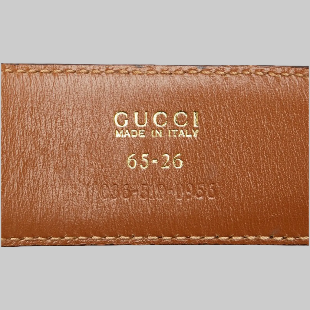 Gucci Black Leather Belt with Gold G Buckle – Ladies – Size 65 (26) Previously Owned Authentic