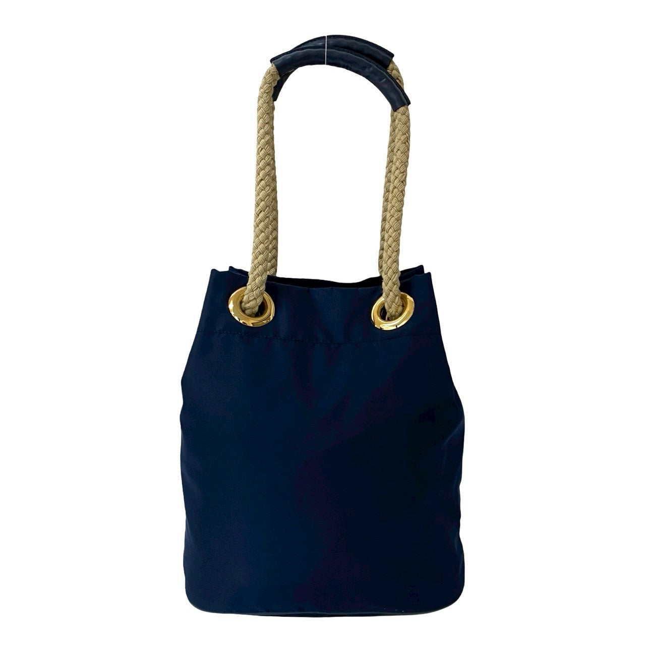 PRADA – Shoulder Bag – Triangle Logo Metal – Navy –nylon & Leather