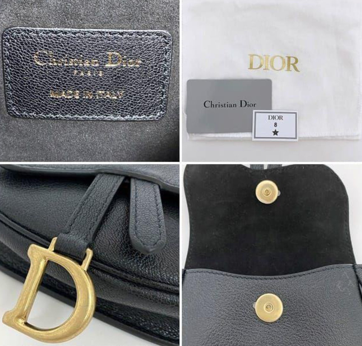 Christian Dior Chain Mini saddle Pouch Authentic Previously Owned