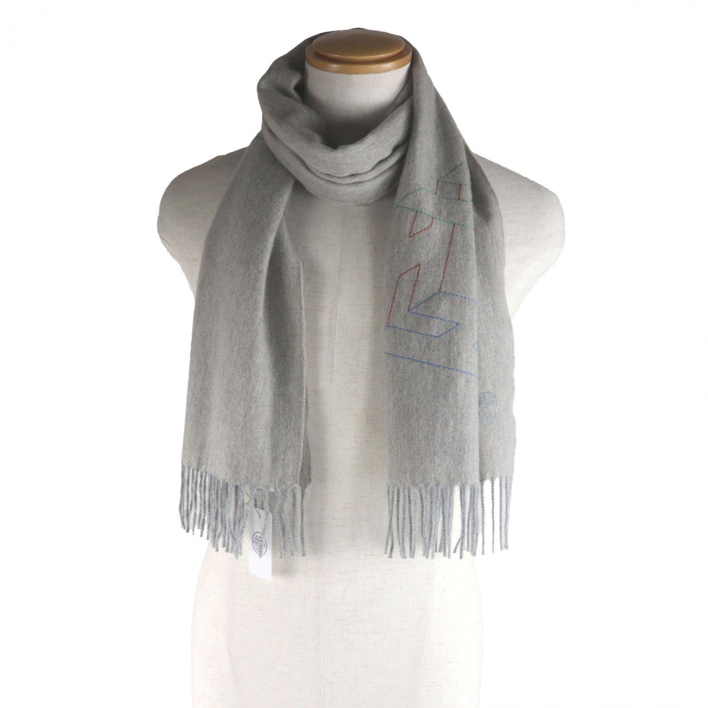 HERMÈS – H Perpetual Scarf – 100% Cashmere Gray – 100% Authentic ✨Pre-Owned Unused / Pristine Condition ~28% Off MSRP
