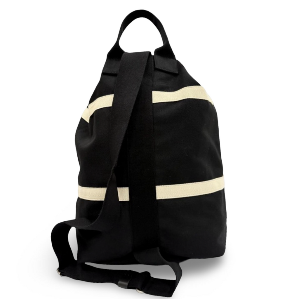 Saint Laurent Rive Gauche Canvas Backpack Black – Authentic Previously Owned