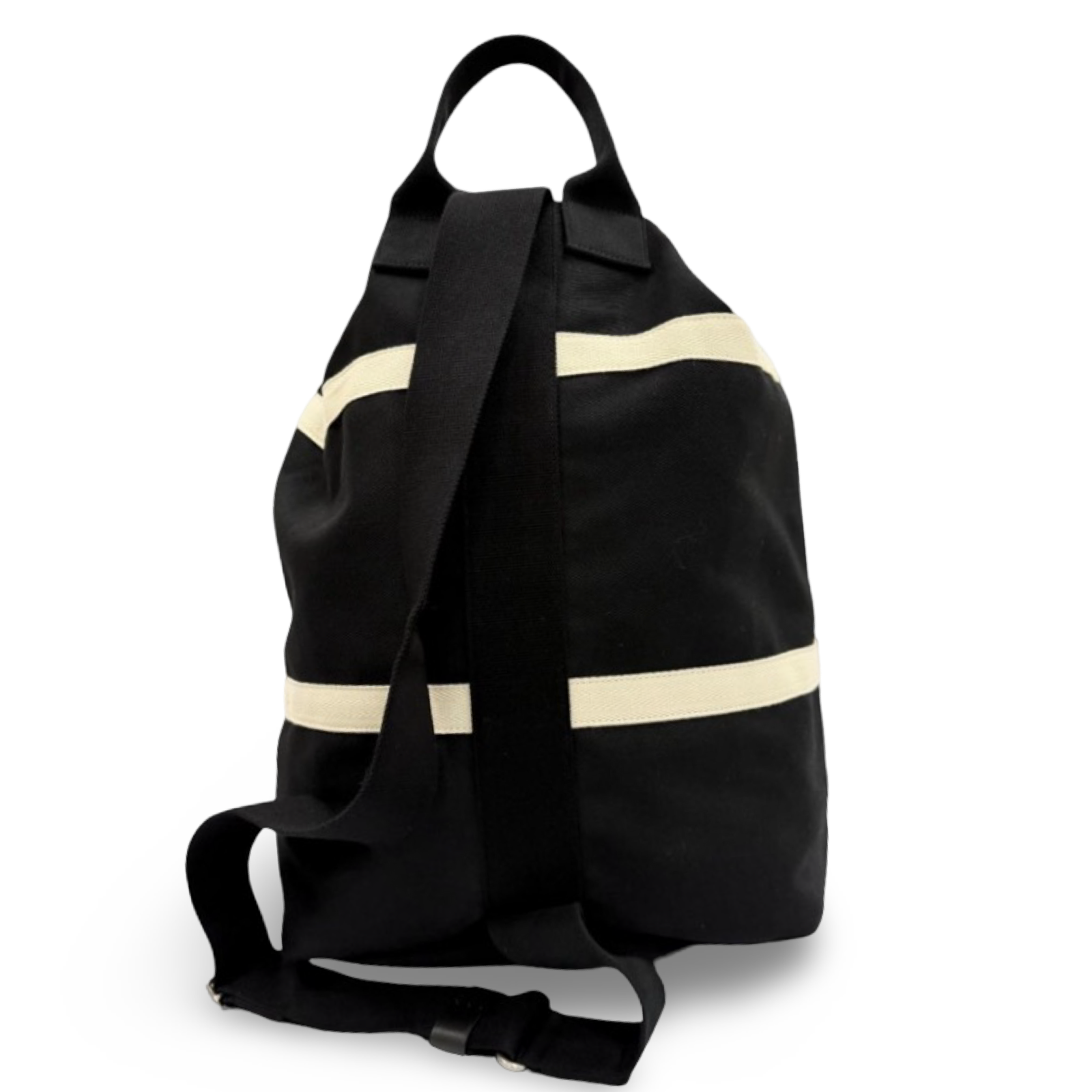 Saint Laurent Rive Gauche Canvas Backpack Black – Authentic Previously Owned