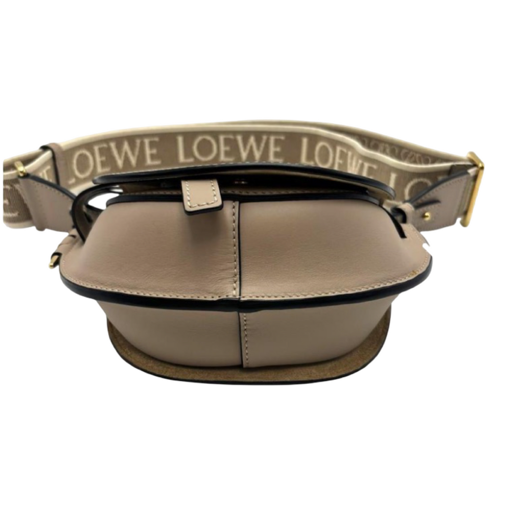 LOEWE Gate Dual Mini Beige Leather Bag Previously Loved Authentic