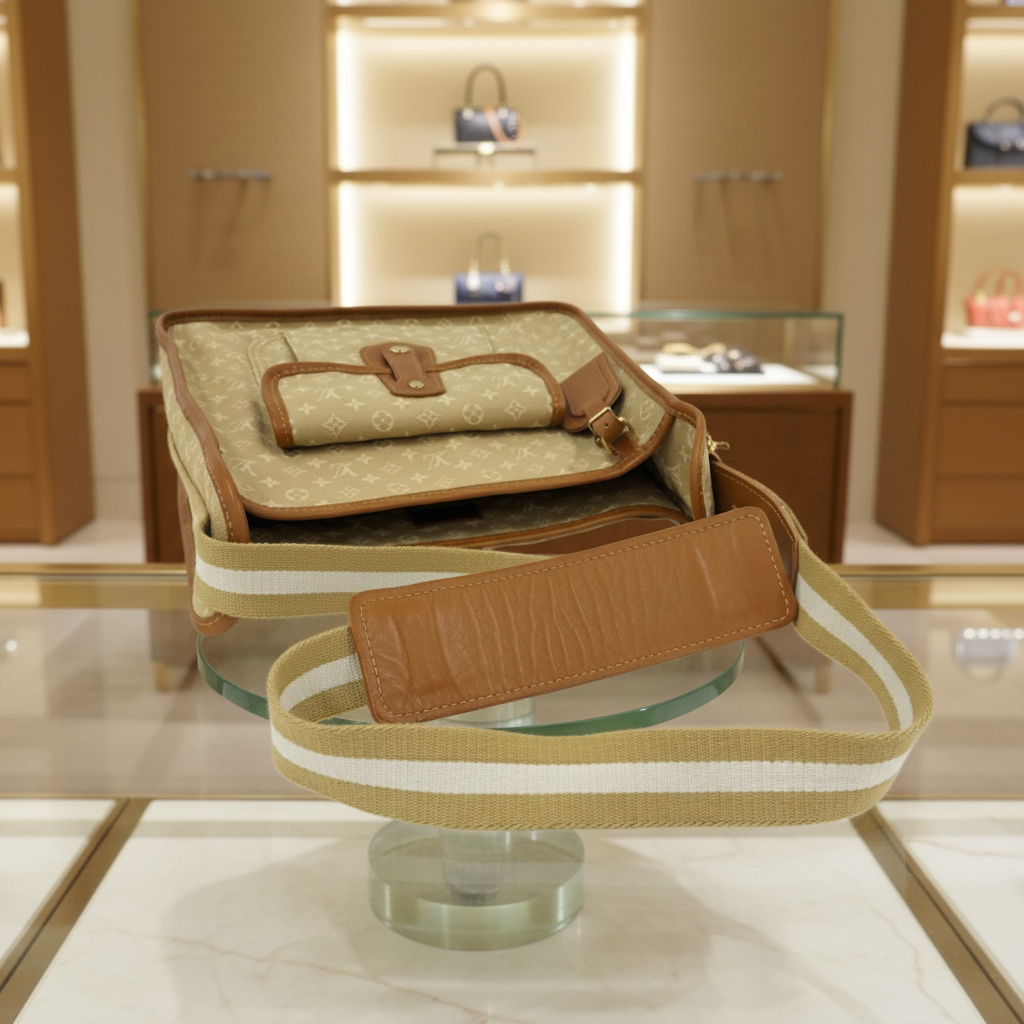 Louis Vuitton Buzas Marie Kate Monogram Mini Canvas Beige Shoulder Bag Previously Owned Authentic