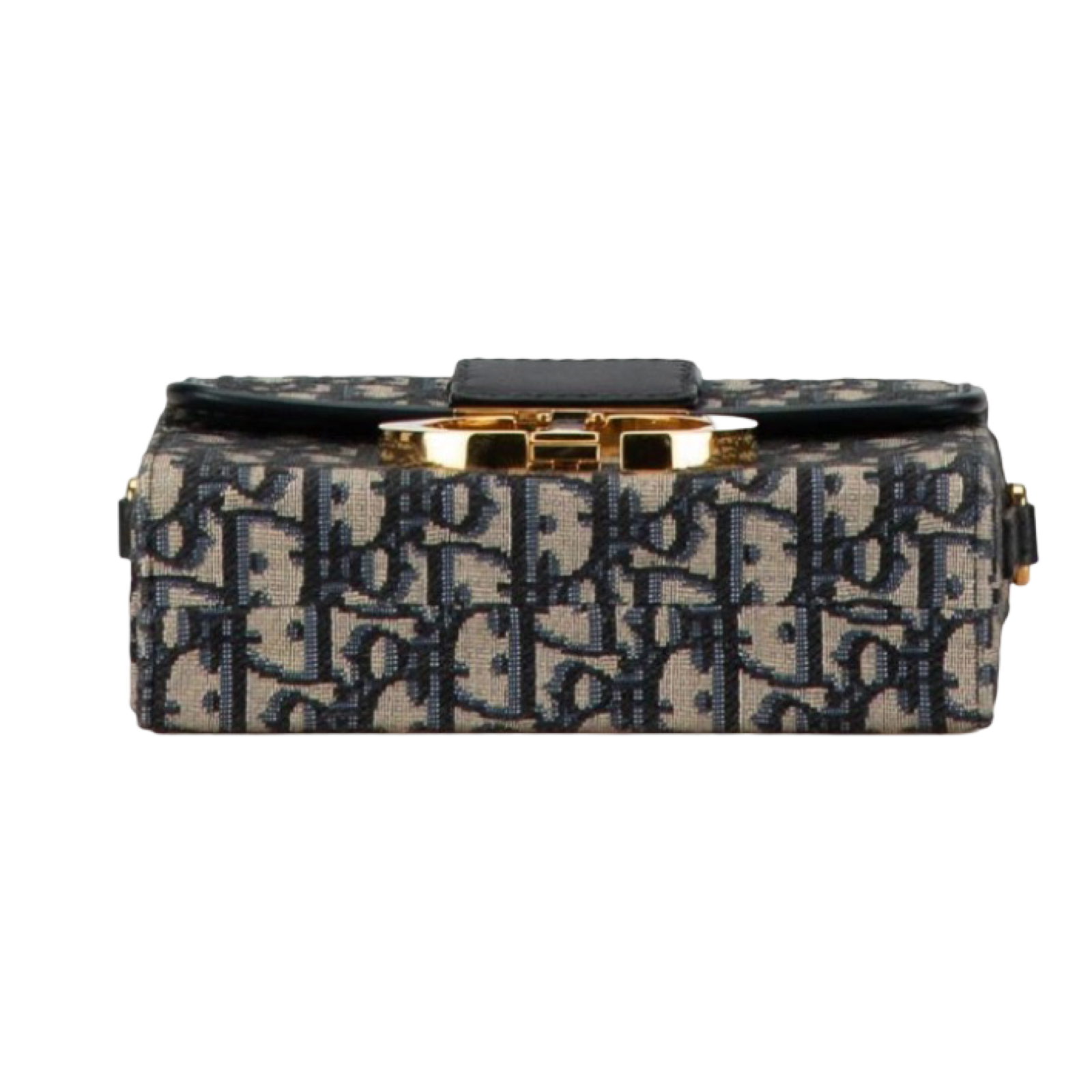 Christian Dior 30 Montaigne Oblique Jacquard Crossbody Shoulder Bag Navy Beige Authentic– Previously Owned