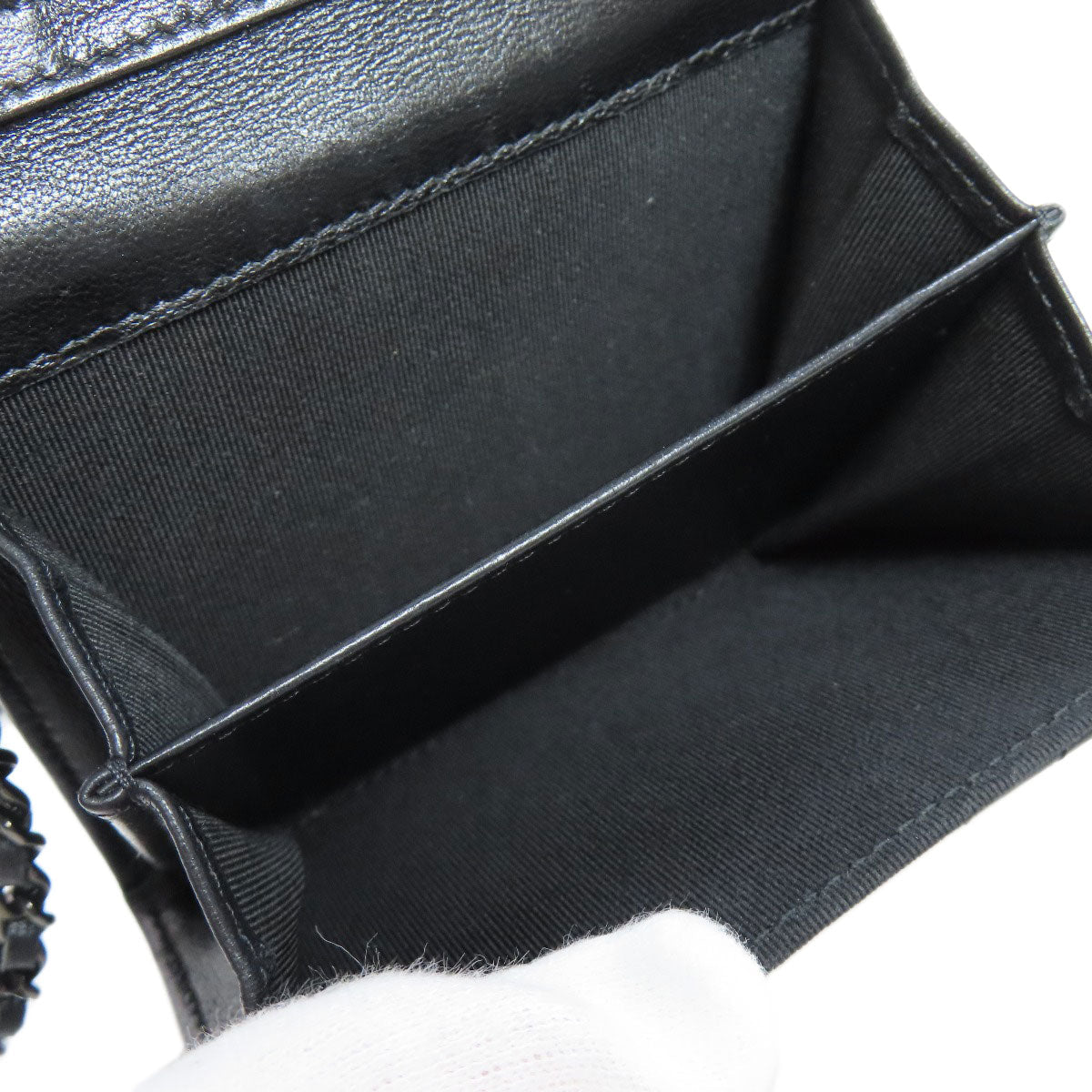 CHANEL Bifold Chain Wallet Matelassée–