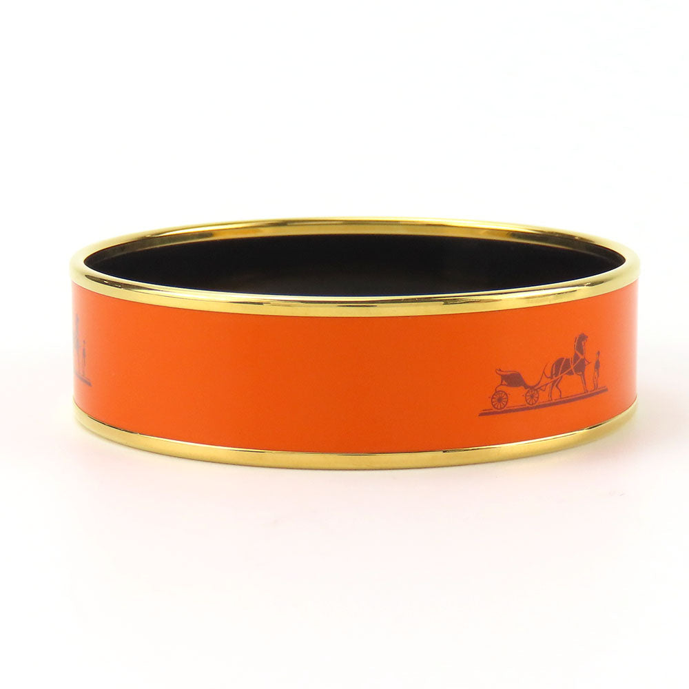 HERMÈS GM Bangle Orange Cloisonné enamel on metal