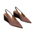 Satin Wedge Slingback Pumps