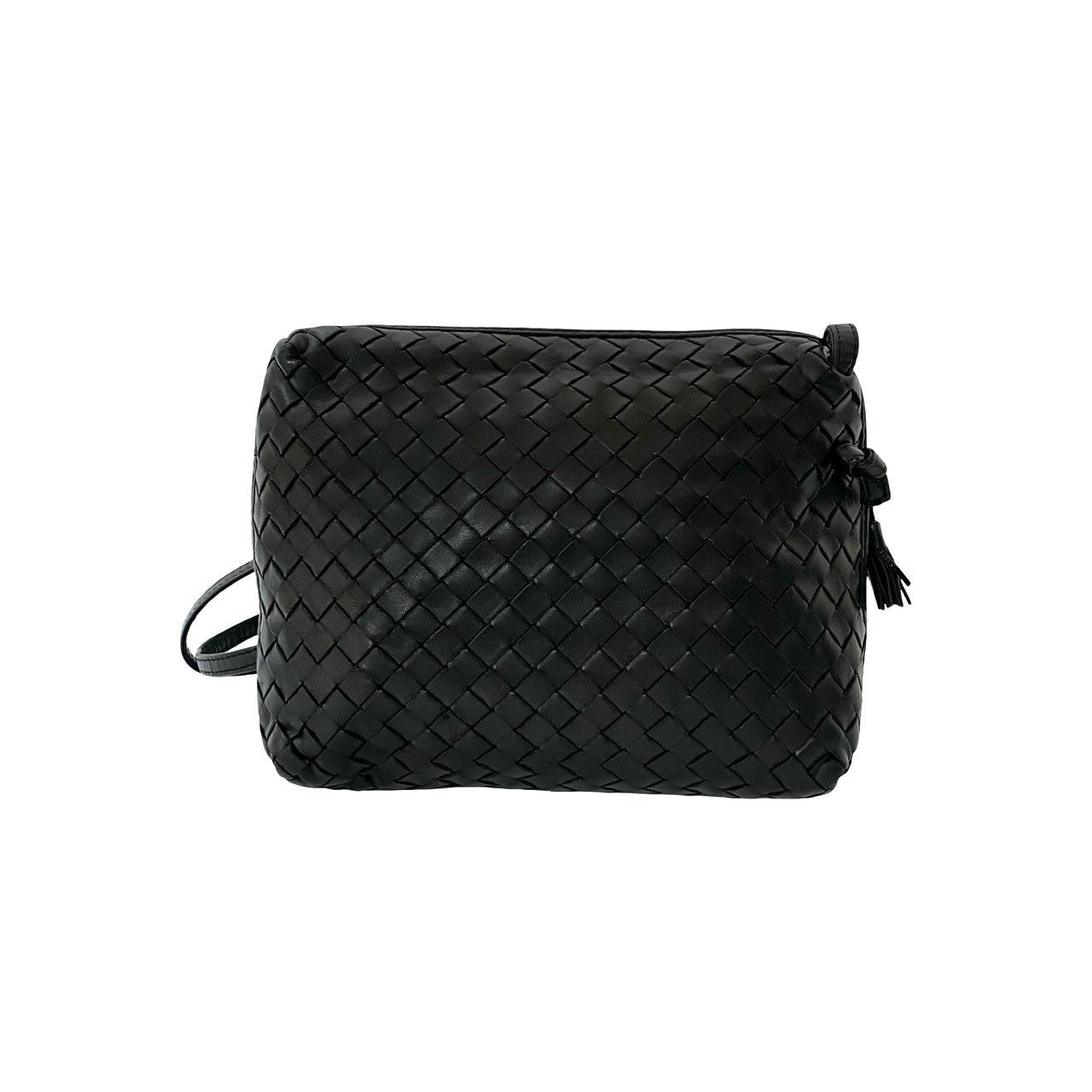 BOTTEGA VENETA – Intrecciato Shoulder Bag – Black Leather Very Good ✨Previously Owned Condition ~26% off MSRP