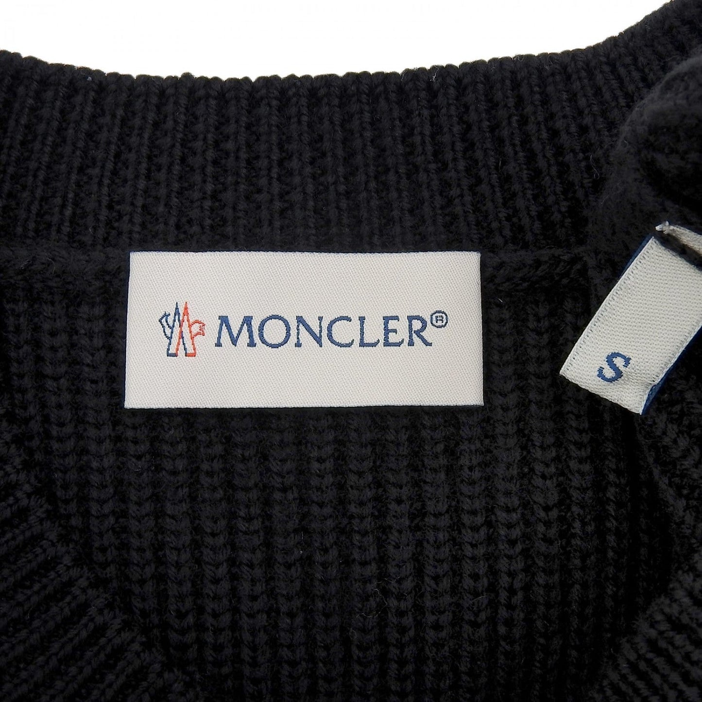 MONCLER – Knit Sweater – MAGLIONE – Black Wool – Size S