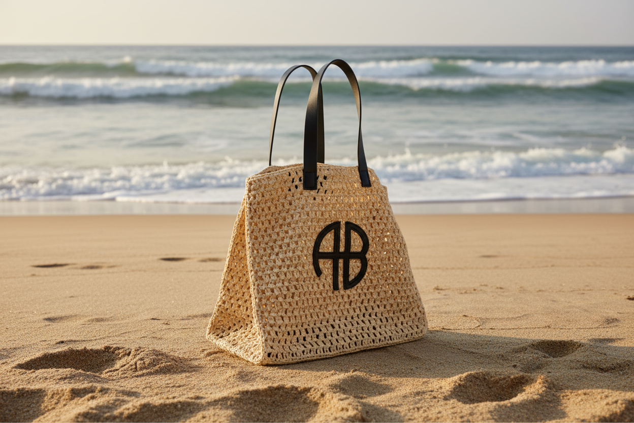 ANINE BING
Beige & Black Large Rio Previously Owned Tote