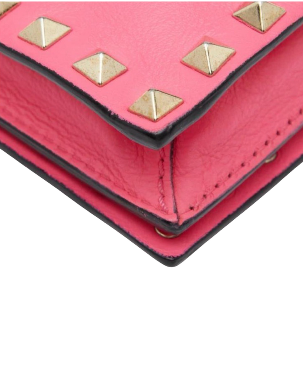 Valentino Garavani Rockstud Pink Leather Crossbody Shoulder Bag |Previously Owned Authentic