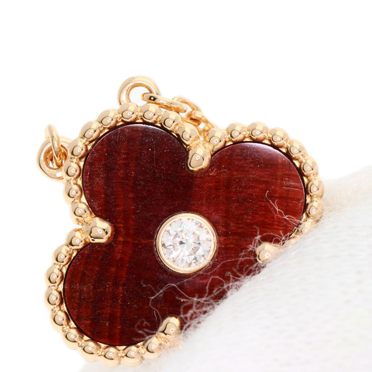 VAN CLEEF & ARPELS Vintage Alhambra Bullseye Diamond Necklace – 18K Pink Gold