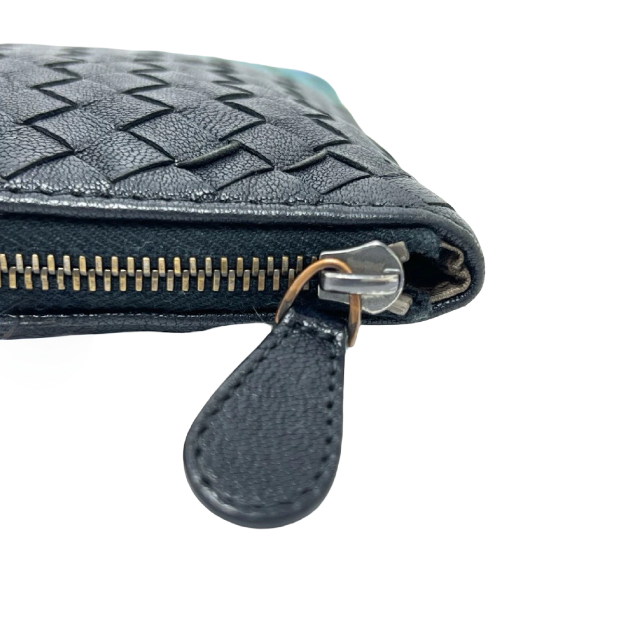 Bottega Veneta Intrecciato Leather Clutch Previously Owned Authentic