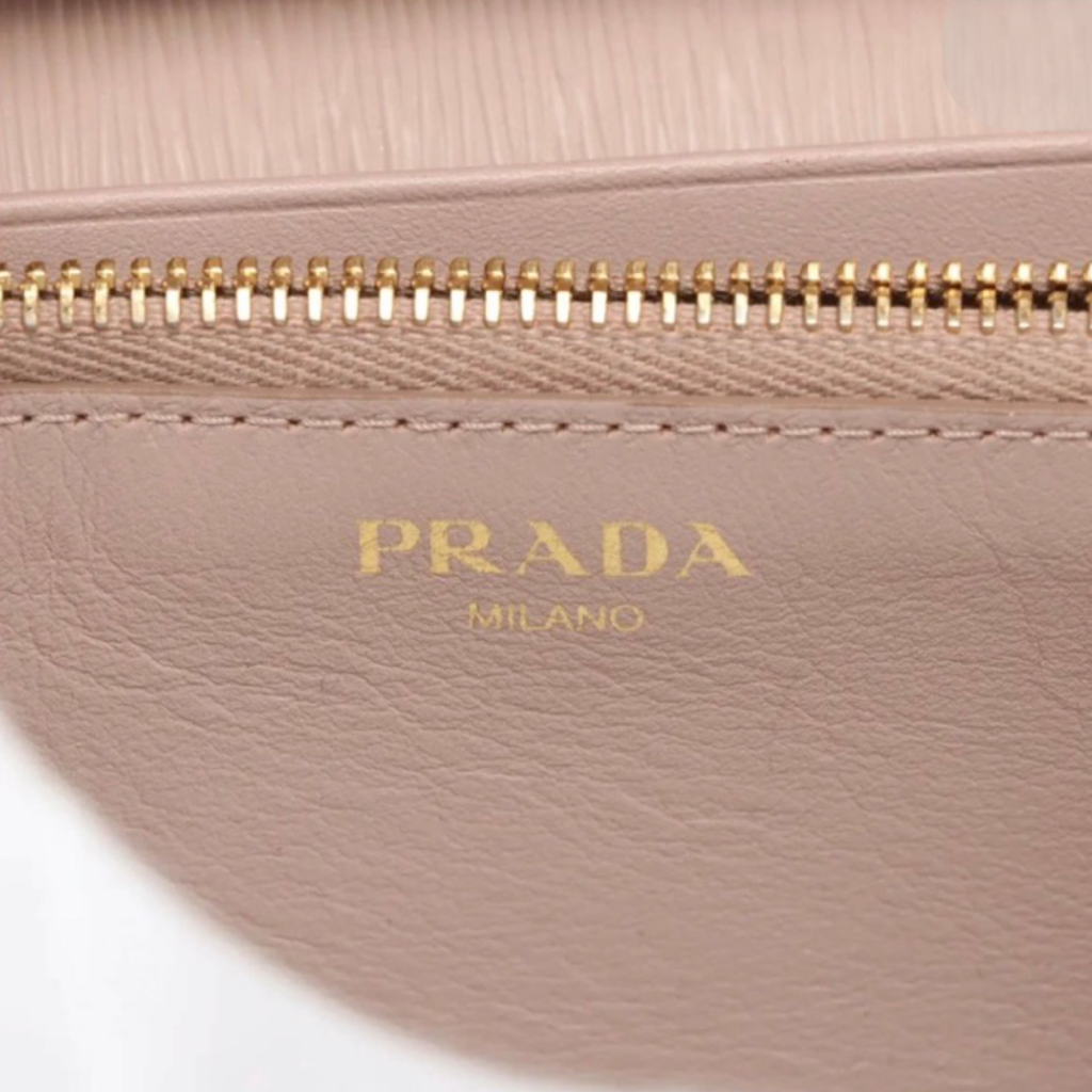 PRADA Pink Leather Shoulder Bag Previously Owned Authentic
