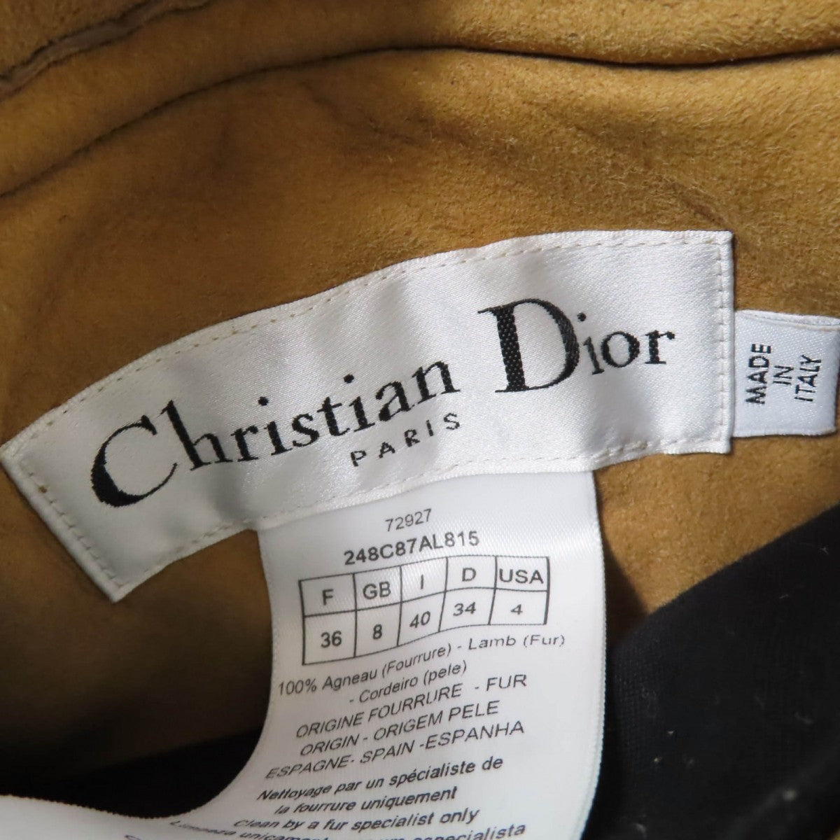 Christian Dior – Mouton Jacket – Beige Lambskin Shearling – 100% Authentic ✨Pre-Owned Near Mint Condition ~ 32% off MSRP