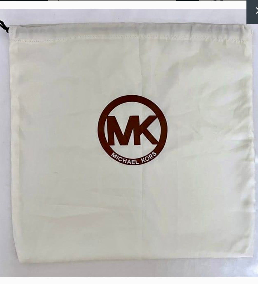 Michael Kors Leather Clutch Bag Brown Gold Hardware Previously Owned Authentic