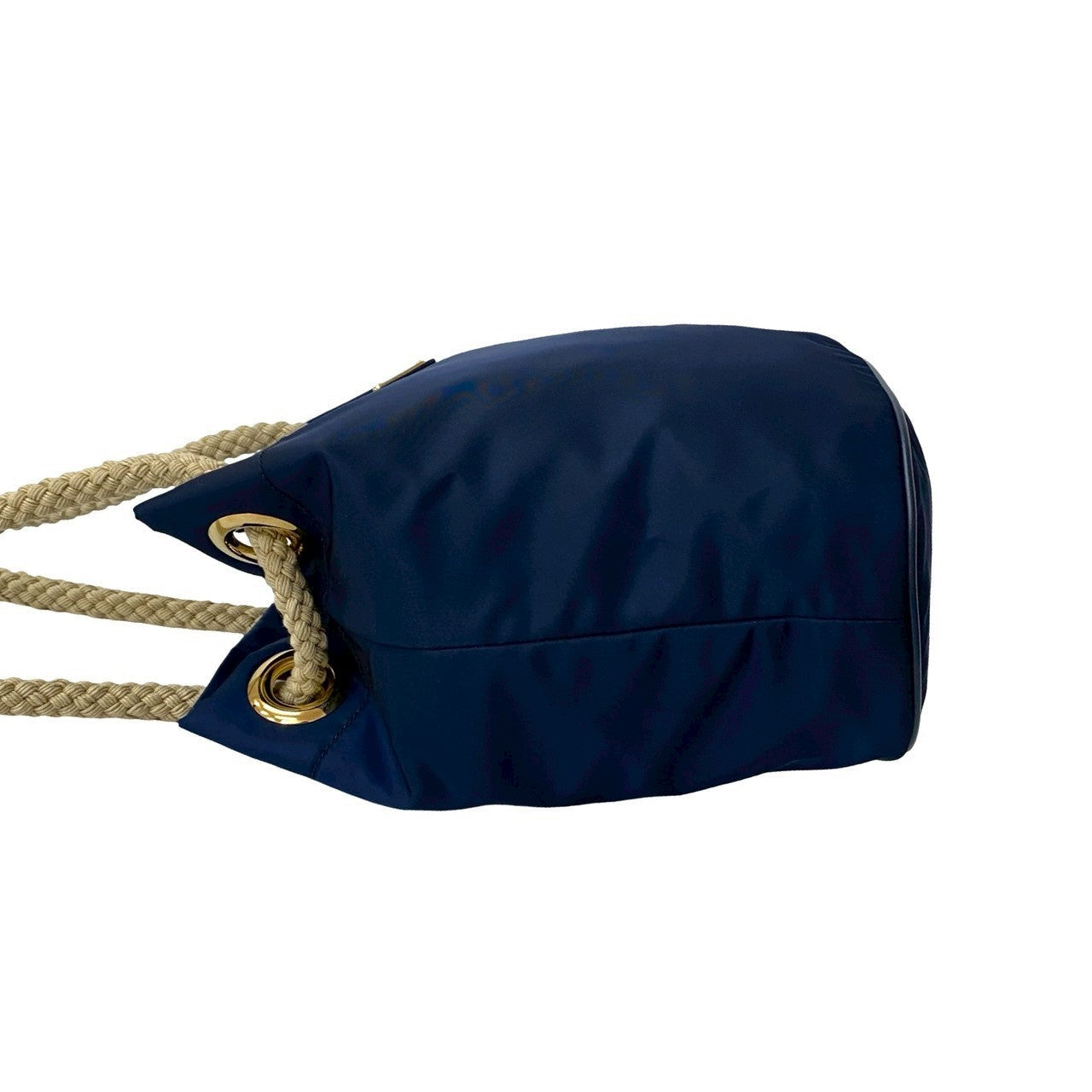 PRADA – Shoulder Bag – Triangle Logo Metal – Navy –nylon & Leather