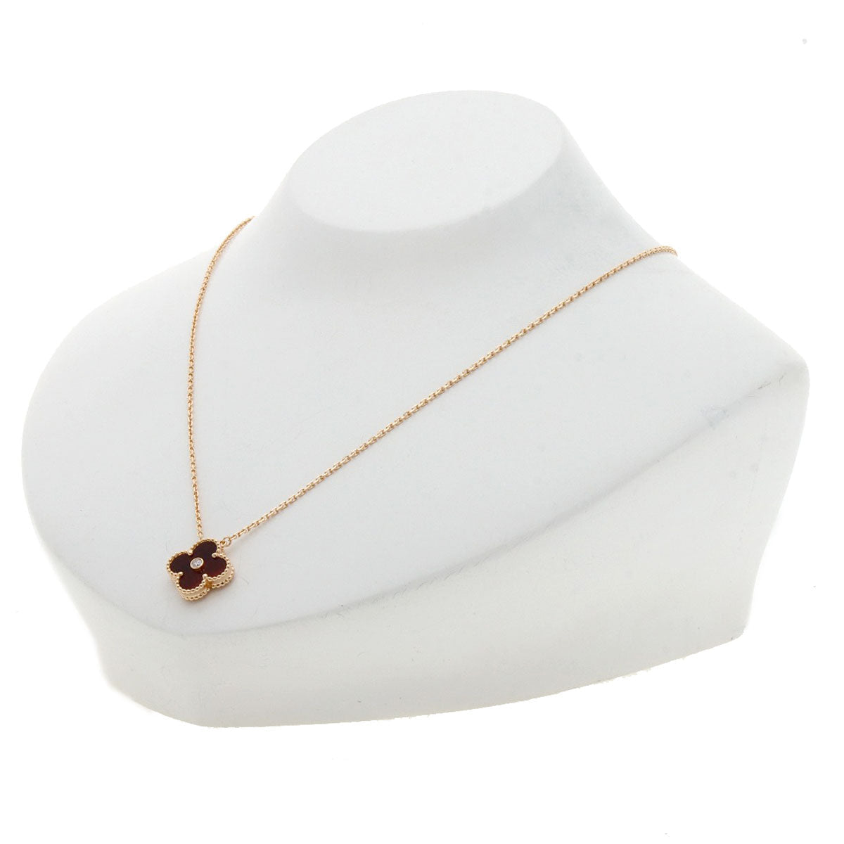 VAN CLEEF & ARPELS Vintage Alhambra Bullseye Diamond Necklace – 18K Pink Gold