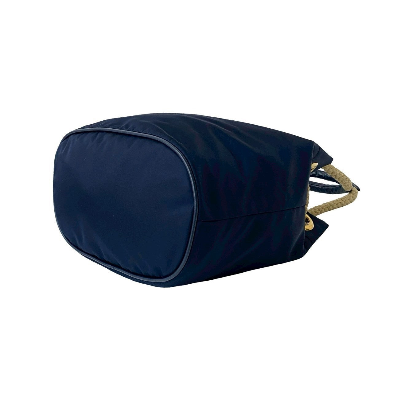 PRADA – Shoulder Bag – Triangle Logo Metal – Navy –nylon & Leather