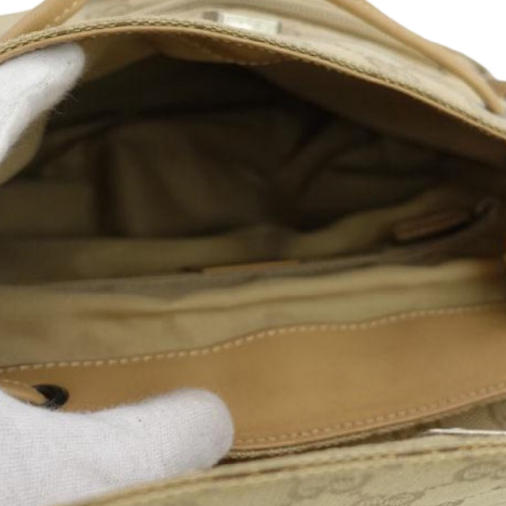 GUCCI Monogram Mini Beige Backpack Daypack Previously Owned Authentic
