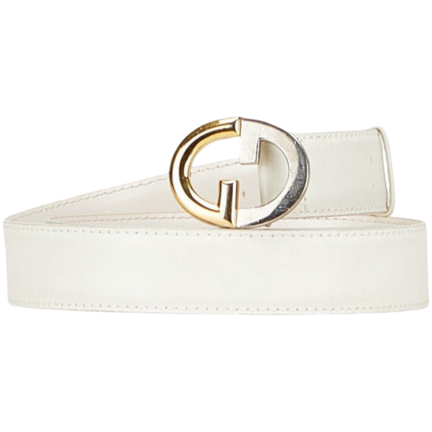 Gucci Leather Belt – White – unisex – 100% Authentic Previously Owned