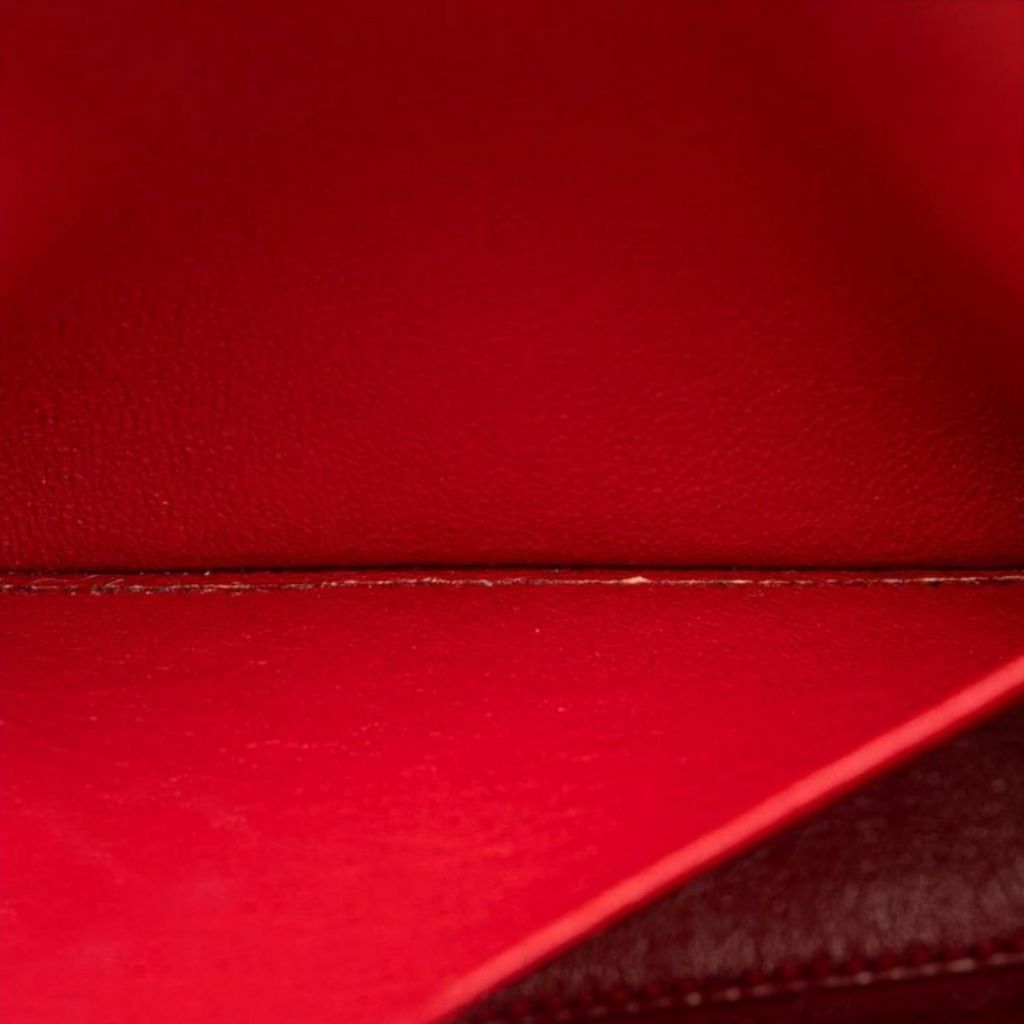 CHANEL Red Caviar Leather Coco Mark Top handle bag in red caviar leather Previously owned Authentic