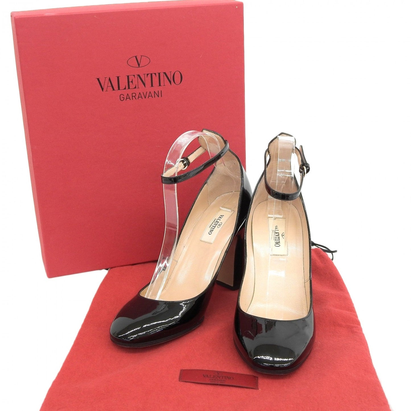 VALENTINO GARAVANI Classic Black Patent Pumps Size Euro 38